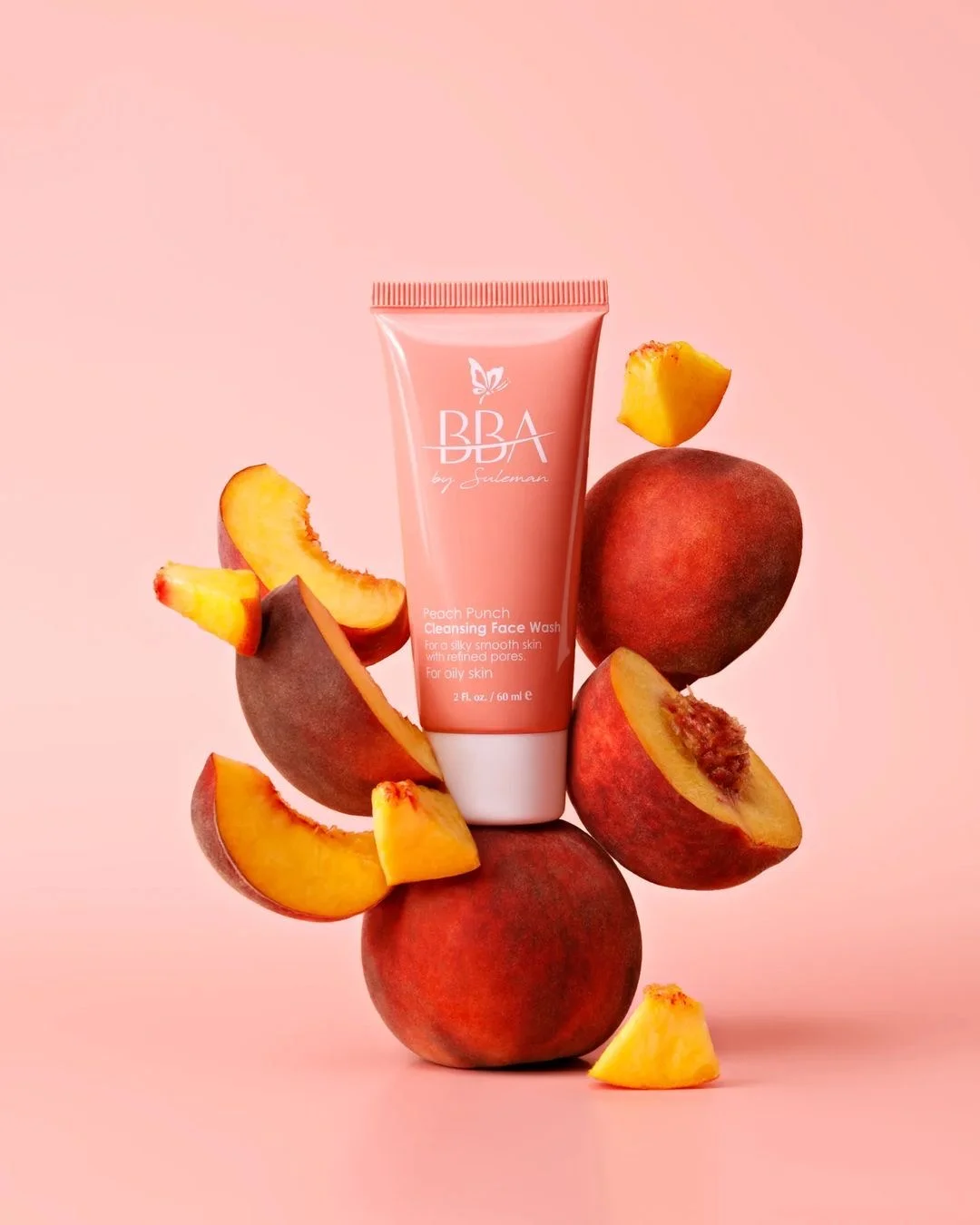 Shooting photo produit IA — BBA by Suleman, Peach Punch