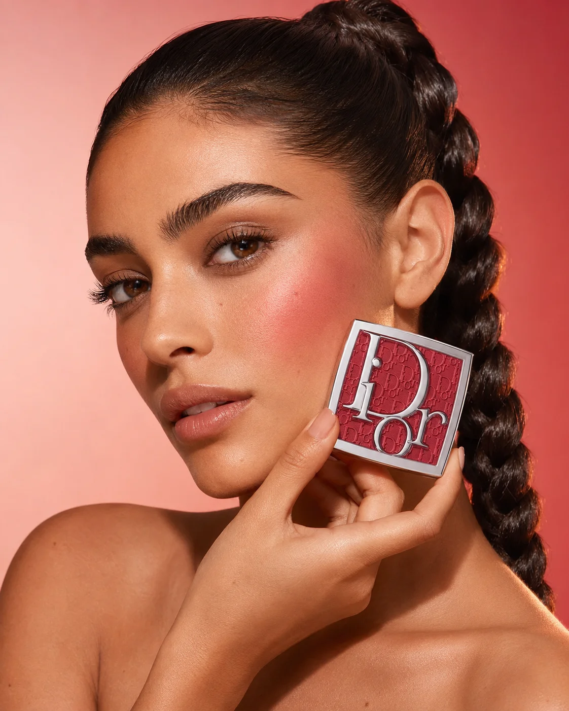 Shooting photo produit IA — Blush, portrait beauté